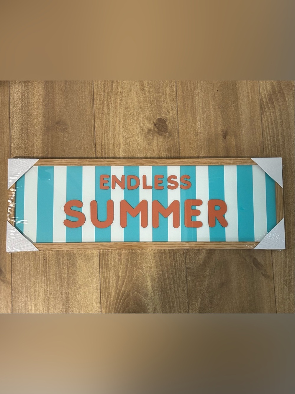 Endless Summer Plaque - Turquoise, White & Orange